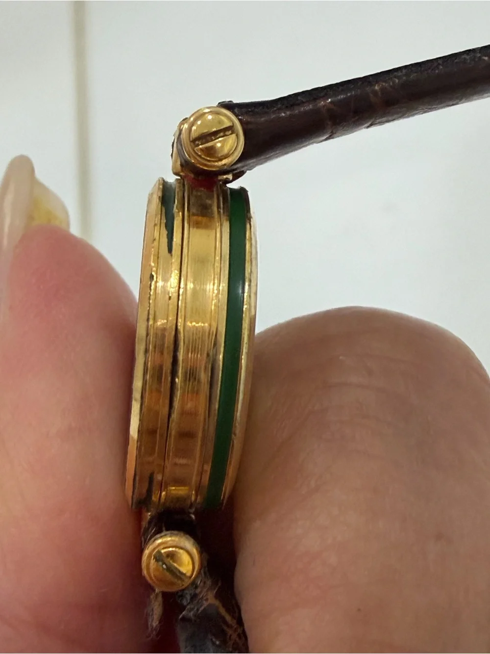 Vintage Gucci 3000L Sherry Web Stripe Watch - Picture 4 of 10